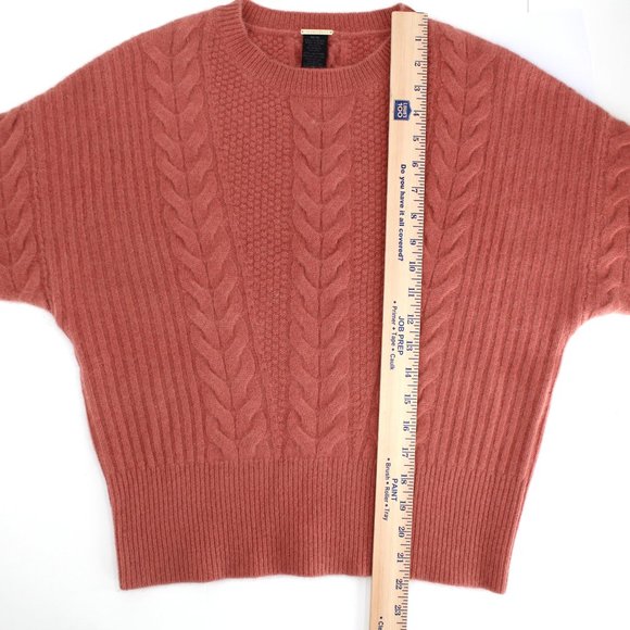 Magaschoni's Cashmere Sweater Crew neck Long Sleeve Pullover Mixed Knit Clay M - Picture 8 of 8